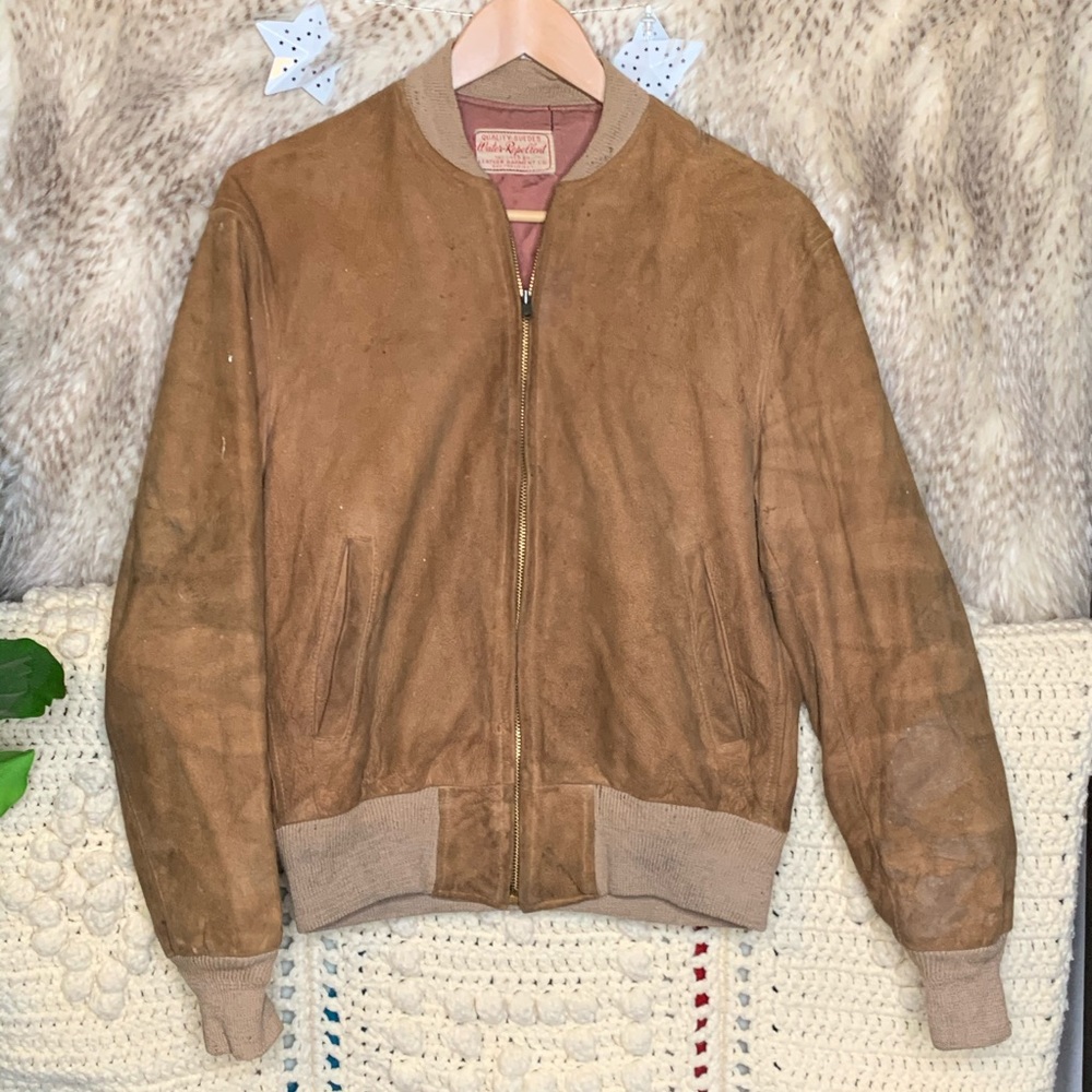 Vintage Brown Water Repellent Suede Jacket